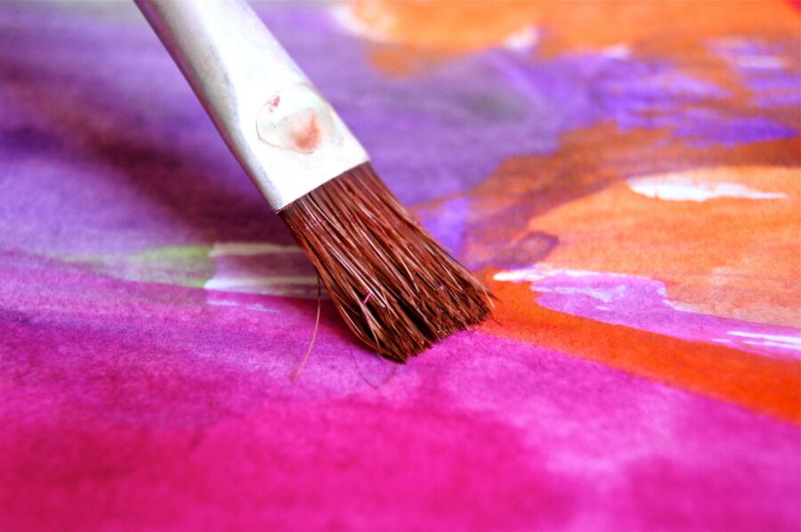 An image of a brush, painting